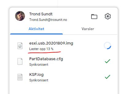 Google Drive opplasting