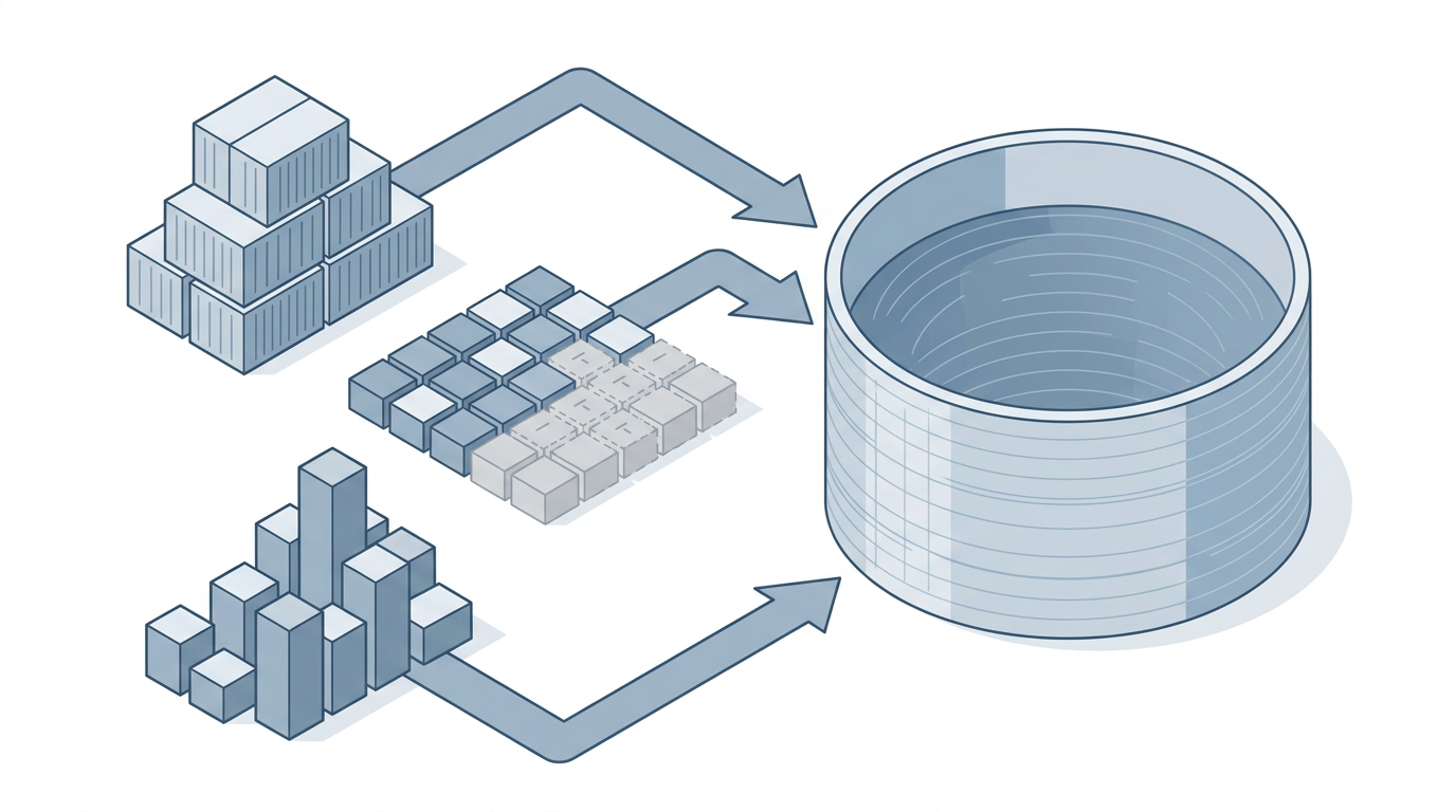 Diagram over de tre årsakene til at local-lvm fylles opp: ubrukte containere, ugjenvunnet thin-provisionert plass og journald-logger uten tak