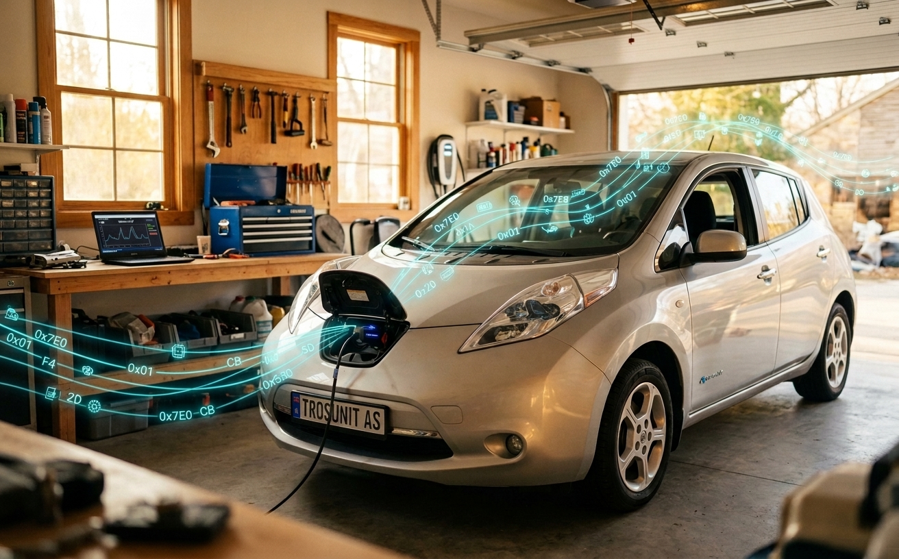 Slik nullstilte jeg en airbag-feilkode på Nissan Leaf over CAN-bussen: uten Consult eller Autel